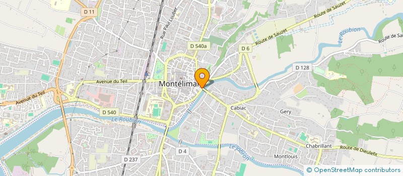 localisation de l'entreprise AB COIFFURE à MONTELIMAR