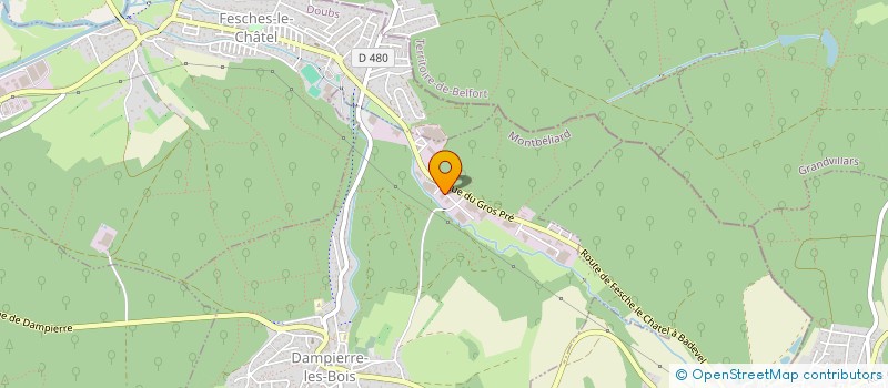 localisation de l'entreprise AB COLOR  DAMPIERRE-LES-BOIS