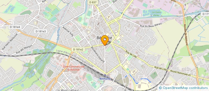 localisation de l'entreprise AB.COM à BETHUNE