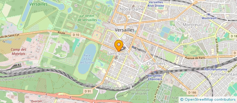 localisation de l'entreprise AB COM à VERSAILLES