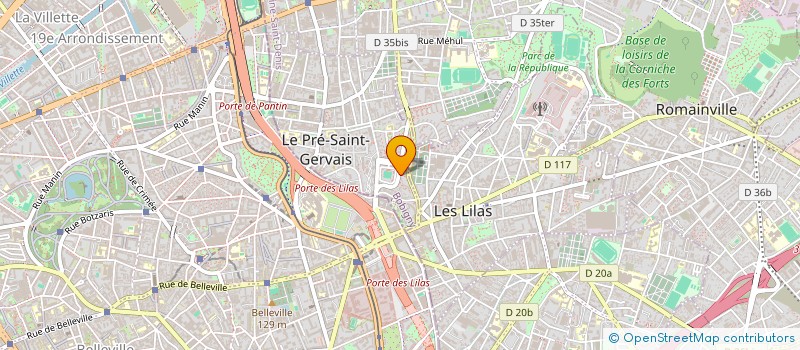 localisation de l'entreprise AB COM PLUS à PANTIN