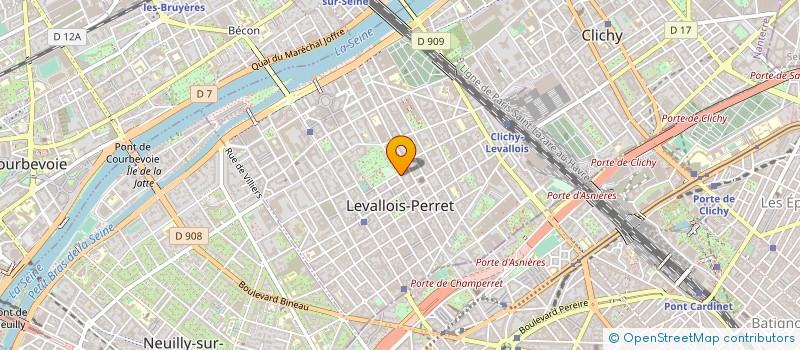 localisation de l'entreprise AB COMMUNICATION à LEVALLOIS PERRET