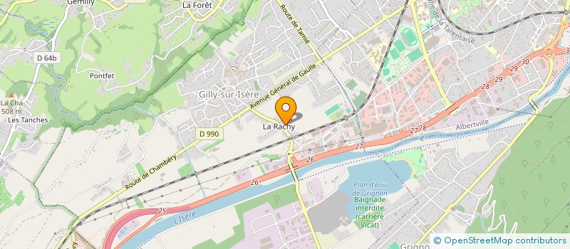 localisation de l'entreprise AB CONSEIL  GILLY-SUR-ISERE