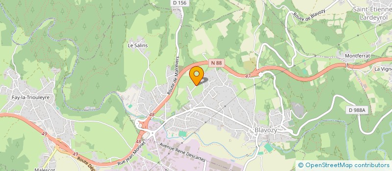 localisation de l'entreprise AB CONSEILS  BLAVOZY