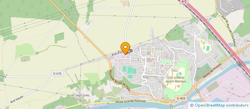 localisation de l'entreprise AB CONSTRUCTION  MONTEREAU-FAULT-YONNE