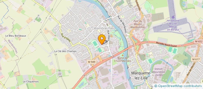 localisation de l'entreprise AB CONSTRUCTIONS à WAMBRECHIES