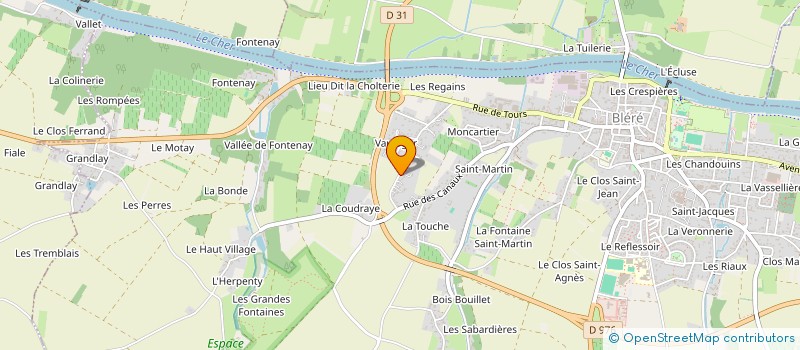 localisation de l'entreprise AB CONSTRUCTIONS à BLERE
