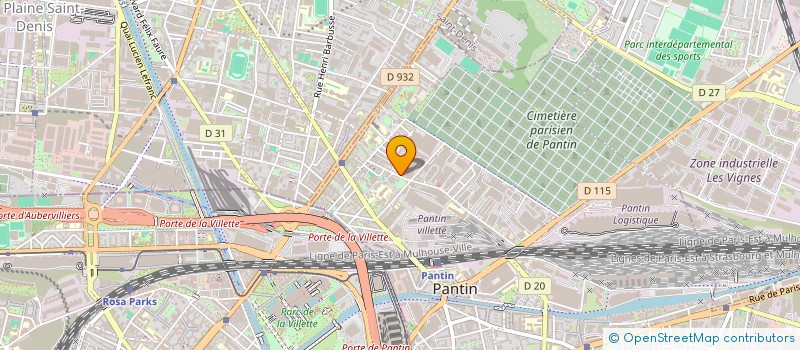 localisation de l'entreprise AB CONSULTING à PANTIN