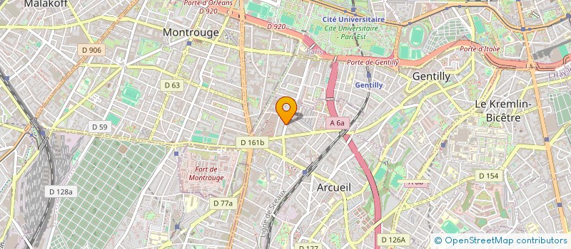 localisation de l'entreprise AB CONSULTING à ARCUEIL