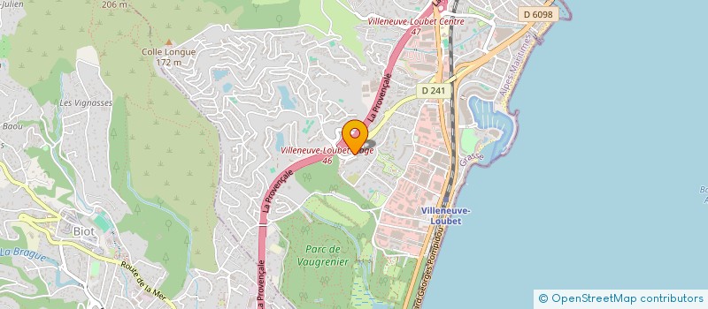 localisation de l'entreprise AB CONSULTING à VILLENEUVE-LOUBET