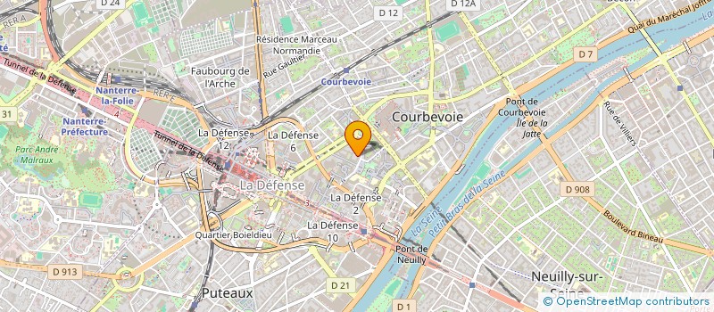 localisation de l'entreprise AB CONSULTING à COURBEVOIE