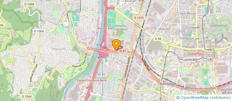 localisation de l'entreprise AB CONTROLE AUTO à GRENOBLE