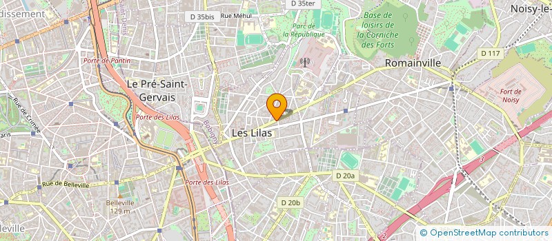localisation de l'entreprise AB COUBERTIN à LES LILAS