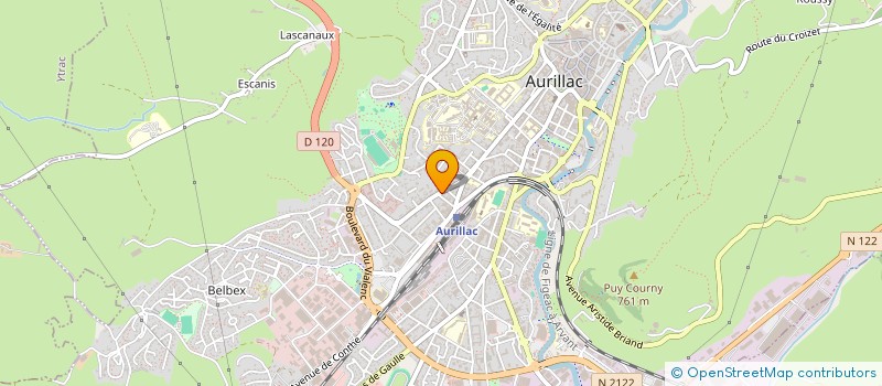 localisation de l'entreprise AB COUVERTURE  AURILLAC