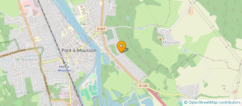 localisation de l'entreprise AB COUVERTURE  PONT-A-MOUSSON