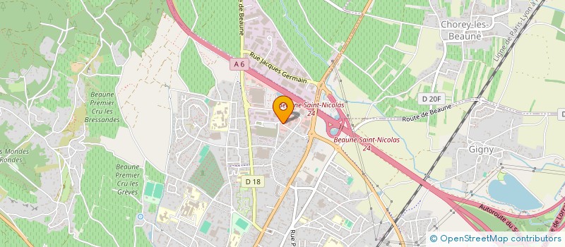 localisation de l'entreprise AB CUISINES à BEAUNE