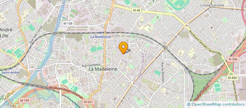 localisation de l'entreprise AB DATA à LA MADELEINE