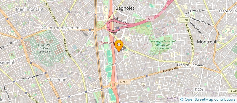 localisation de l'entreprise AB DECOR à BAGNOLET