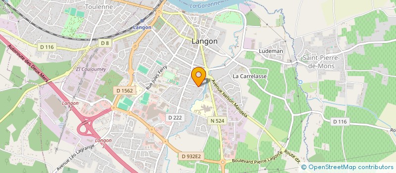 localisation de l'entreprise AB DENTAL  LANGON
