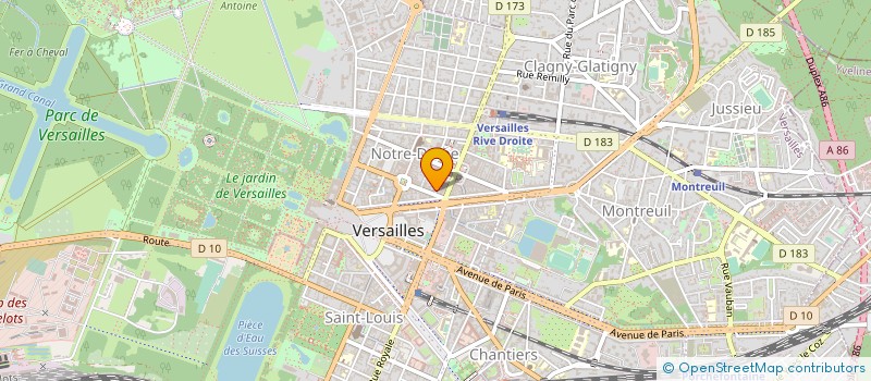 localisation de l'entreprise AB DIFFUSION à VERSAILLES