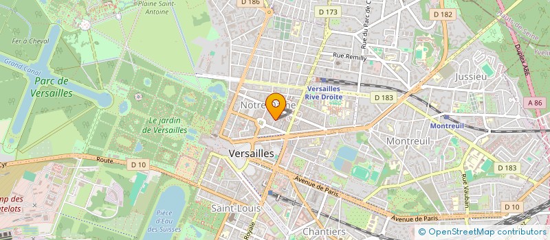 localisation de l'entreprise AB DISTRIBUTION à VERSAILLES