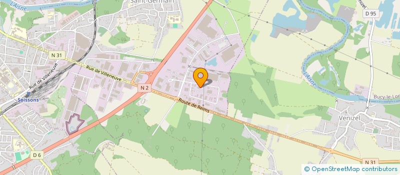 localisation de l'entreprise AB DISTRIBUTION  VILLENEUVE-SAINT-GERMAIN