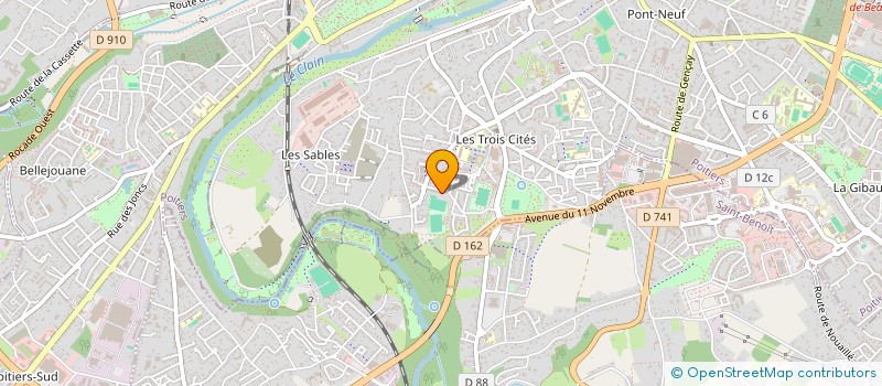 localisation de l'entreprise AB. DISTRIBUTIONS à POITIERS