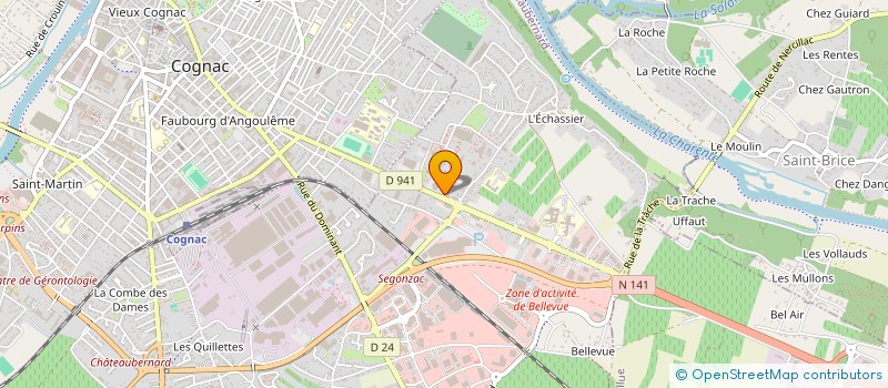localisation de l'entreprise AB & DS à CHATEAUBERNARD