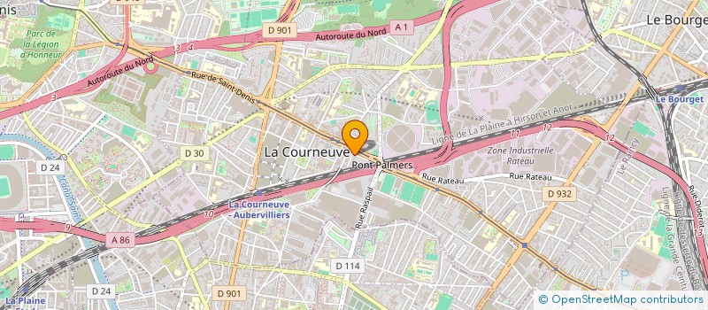 localisation de l'entreprise AB ELC  LA COURNEUVE