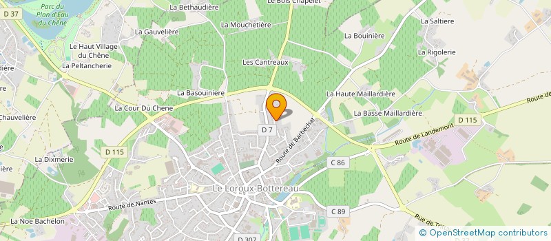 localisation de l'entreprise AB ENGINEERING  LE LOROUX-BOTTEREAU