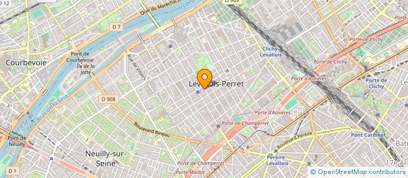 localisation de l'entreprise AB ENTREPRISE à LEVALLOIS-PERRET