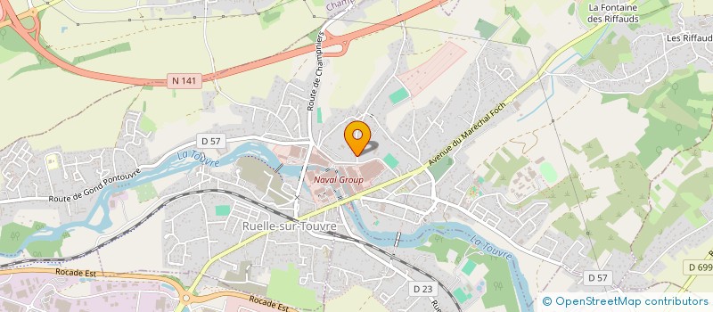 localisation de l'entreprise AB ENVIRONNEMENT à RUELLE-SUR-TOUVRE