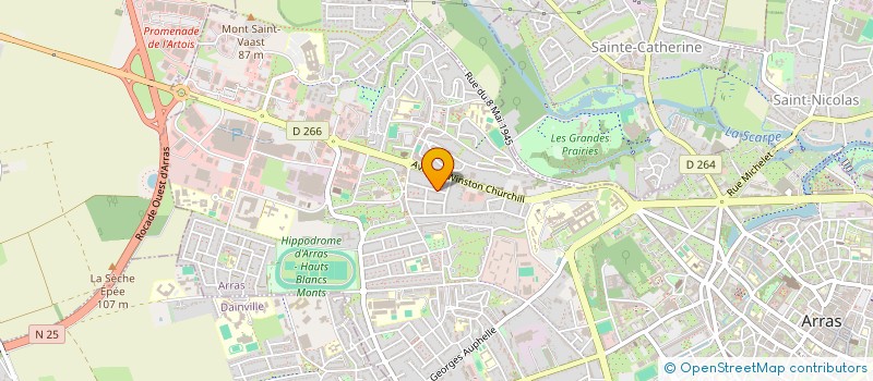 localisation de l'entreprise AB EXPRESS à ARRAS