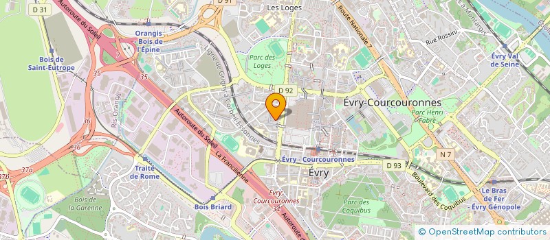 localisation de l'entreprise AB FIBRE à EVRY-COURCOURONNES