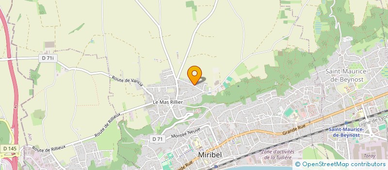 localisation de l'entreprise AB FINANCE à MIRIBEL