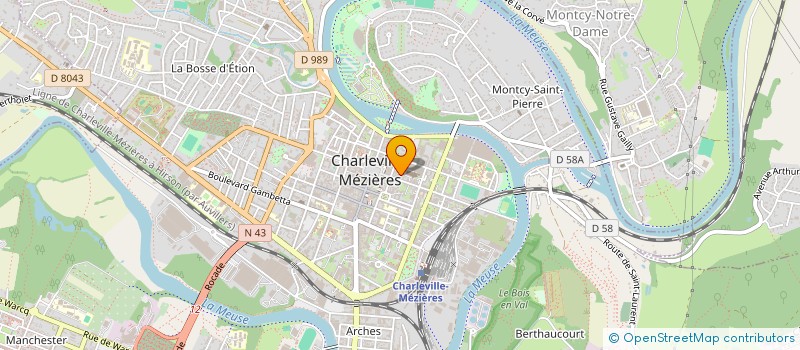 localisation de l'entreprise AB FITNESS à CHARLEVILLE-MEZIERES
