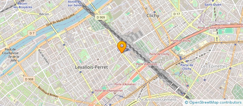 localisation de l'entreprise AB FRERES à LEVALLOIS-PERRET