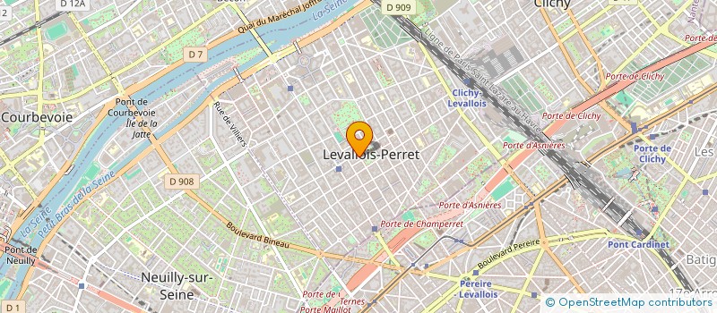 localisation de l'entreprise AB GESTION à LEVALLOIS-PERRET