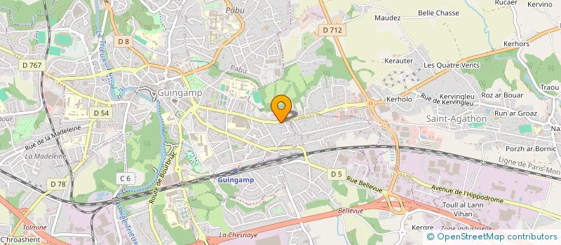 localisation de l'entreprise AB GROUP à GUINGAMP