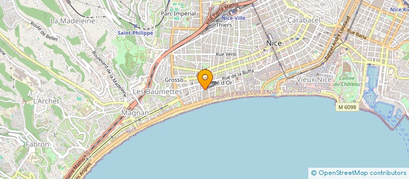 localisation de l'entreprise AB HOLDING à NICE
