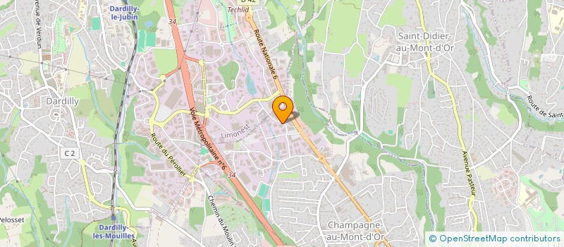 localisation de l'entreprise AB HOLDING  CHAMPAGNE-AU-MONT-D'OR