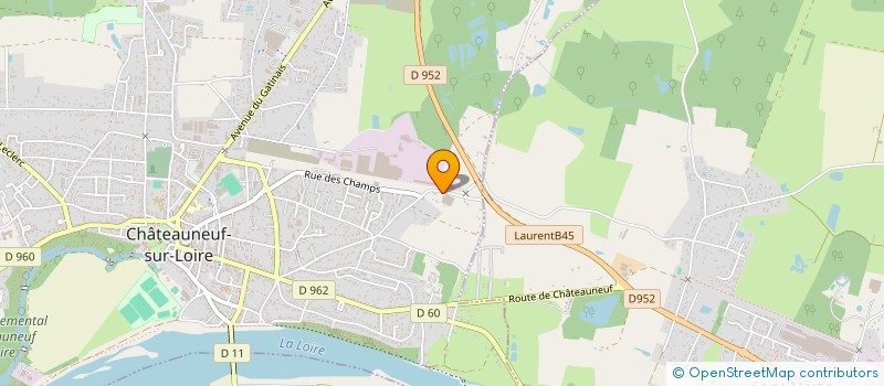 localisation de l'entreprise AB HOLDING à CHATEAUNEUF-SUR-LOIRE