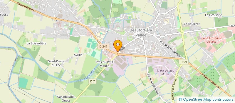 localisation de l'entreprise AB-IMMO 49  BEAUFORT-EN-ANJOU