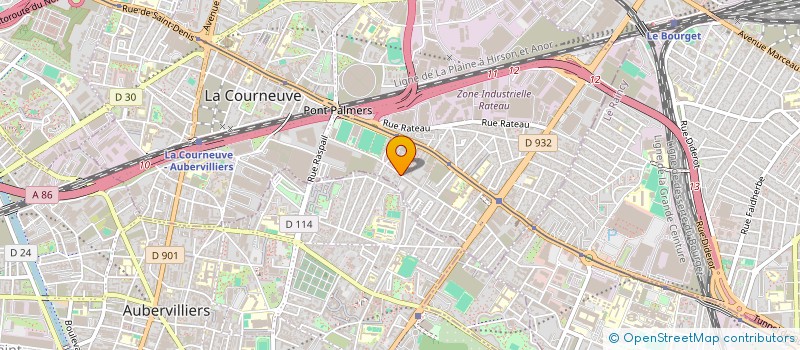 localisation de l'entreprise AB IMMO à LA COURNEUVE