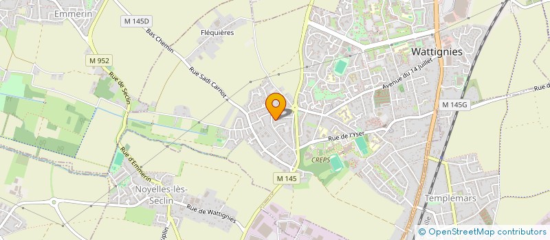 localisation de l'entreprise AB IMMO  WATTIGNIES