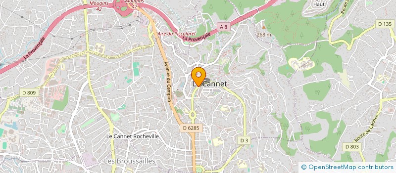 localisation de l'entreprise AB IMMOBILIER à LE CANNET