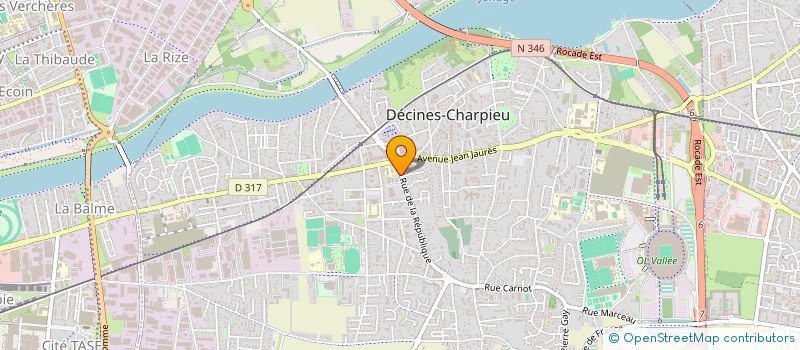 localisation de l'entreprise AB INITIO IMMOBILIER à DECINES-CHARPIEU