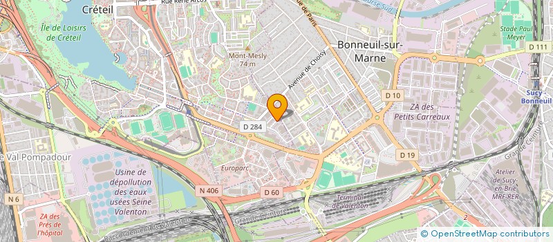 localisation de l'entreprise AB INVEST à CRETEIL