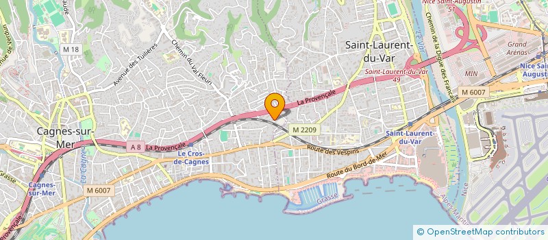 localisation de l'entreprise AB INVEST à CAGNES SUR MER