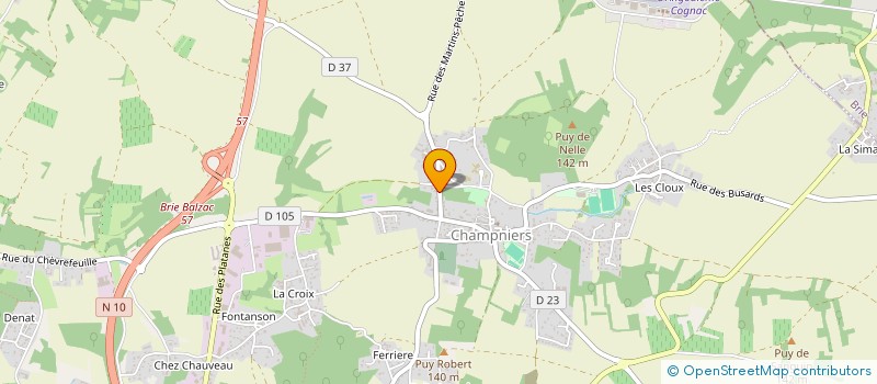 localisation de l'entreprise AB INVEST à CHAMPNIERS